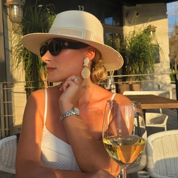 MaxMara Accessories - $345 Authentic MaxMara Urago Logo Ribbon Straw Hat in Cream